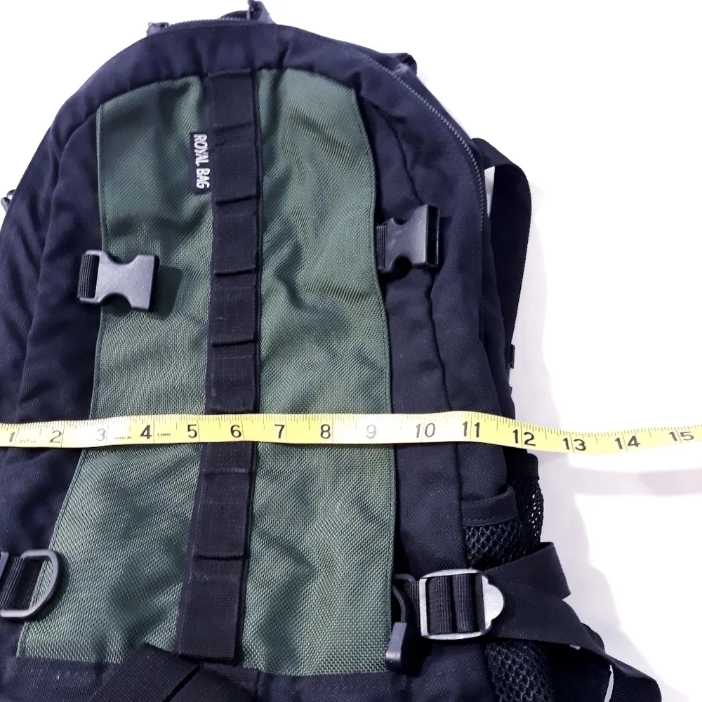 Royal Bag Hiking  Black and Green Backpack Small Lightweight Sports Laptop